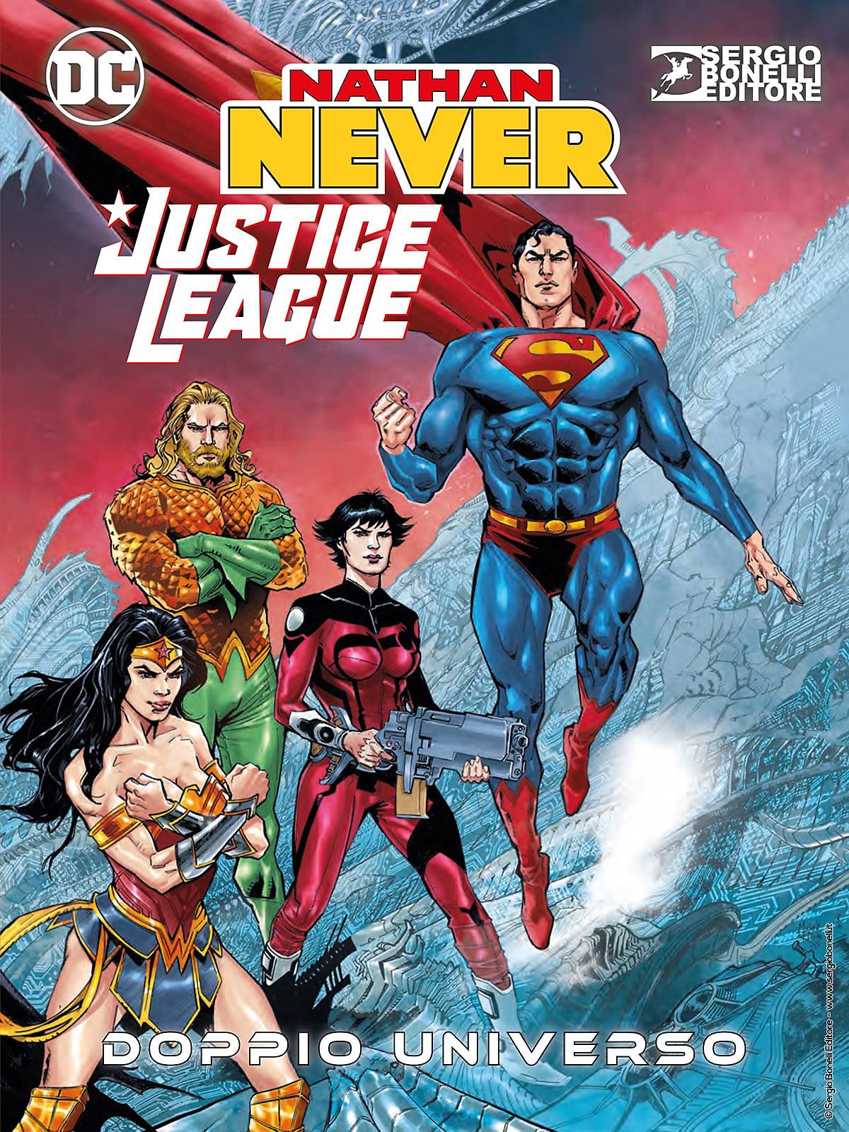 Nathan Never Justice League - Superman Cover